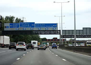 England London M25 driving