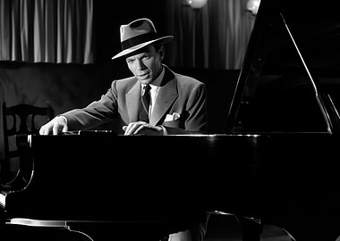 Vintage Crooner at Piano