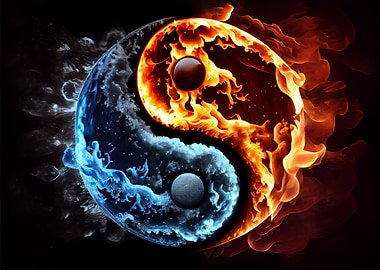 Fire and ice Yin Yang