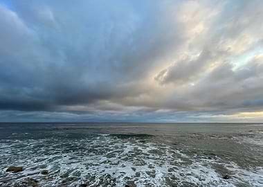 Storm Clouds Over Ocean