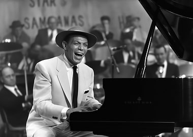 Vintage Crooner at Piano