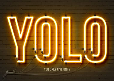 YOLO Neon Sign