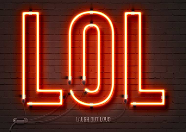 LOL Neon Sign