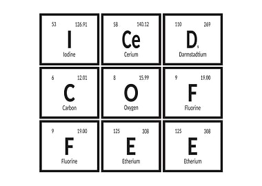 Iced Coffee Periodic Table