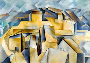 Picasso Houses on a Hill