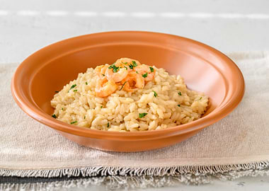 Portion of risotto