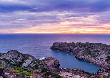 Landscape sea sunset calm