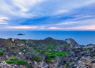 Landscape sea sunset calm
