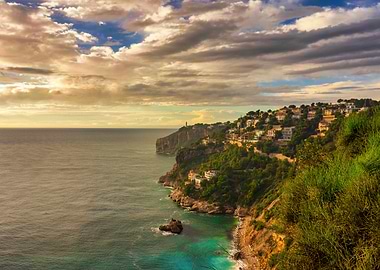 Landscape sea sunset calm