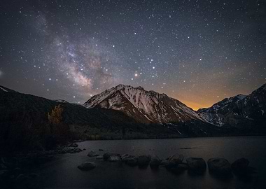 Mountain Space Night Sky