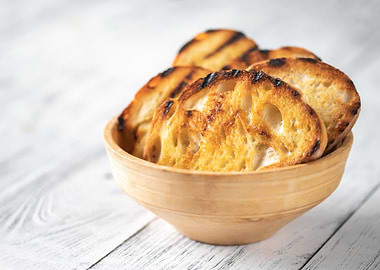 Slices of toasted bread