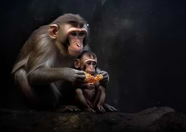 Monkey Family Time