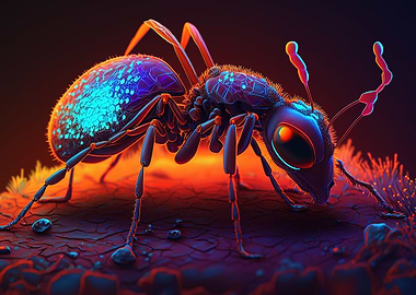 ants animal neon color