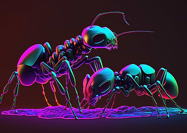 ants animal neon color