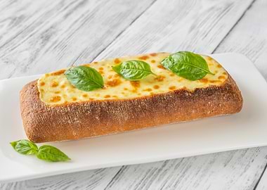 Cheese stuffed ciabatta