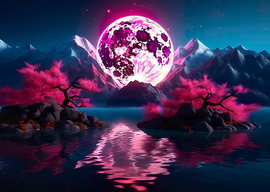 Pink Moon in Japanese