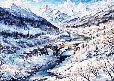 Winter in the mountains