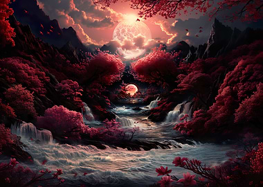 Cherry Blossom Waterfalls