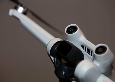 Flying drone copter macro