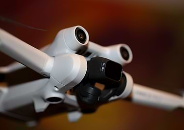 Flying drone copter macro