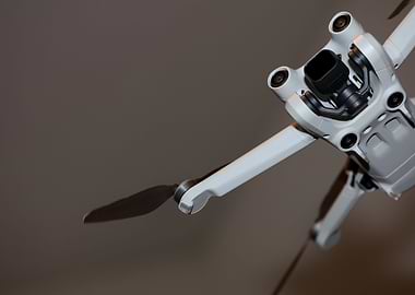 Flying drone copter macro