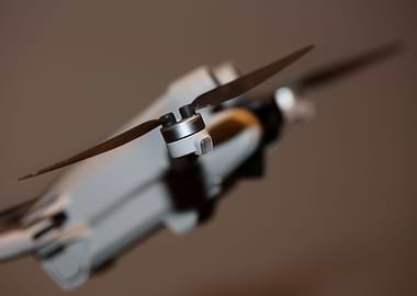 Flying drone copter macro