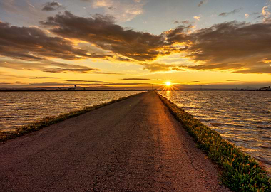 Peaceful lake landscape