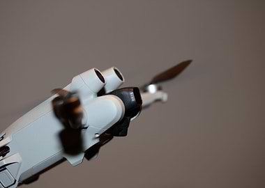 Flying drone copter macro