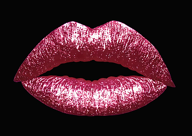 Lips poster art grunge wor