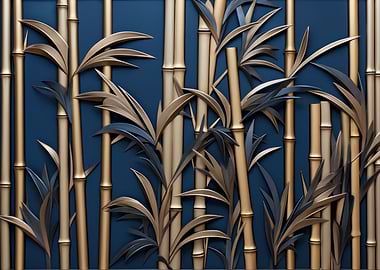 Bamboo Golden Art Deco
