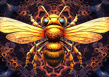 Psychedelic bee