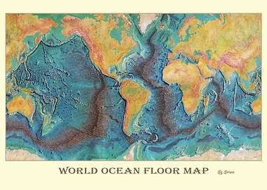 World Ocean Floor Map