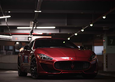 red Maserati car