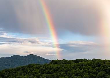 Rainbow in the mountains