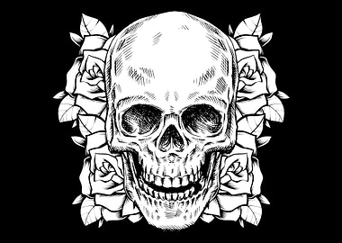 Rose Gardening Skull