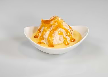 Floating island dessert