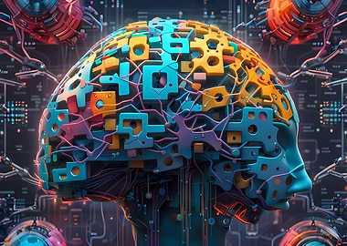 Abstract human brain