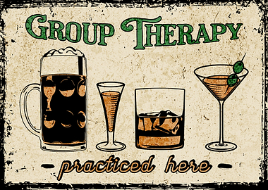 Group Therapy Drink Funny