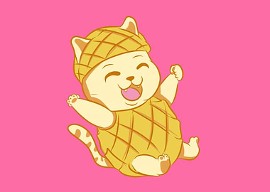 baby cat pineapple