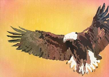 Eagle watercolor painting