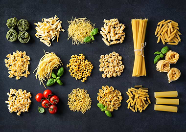 Various types of pasta