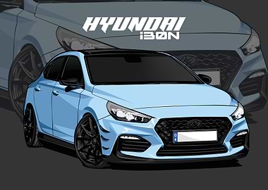 hyundai i30 N blue