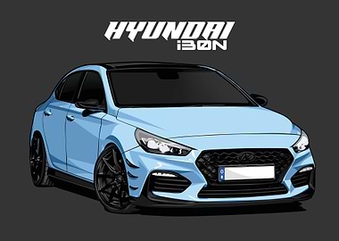 hyundai i30 N blue
