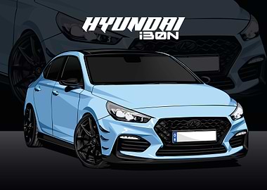 hyundai i30 N blue
