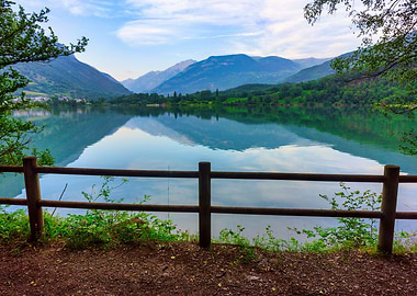 Lake landscape mountains