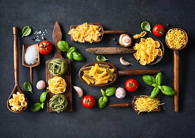 Various pasta artwork