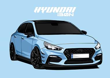hyundai i30 N blue