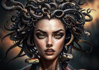 Medusa Gorgon portrait