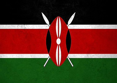Flag of Kenya on Wall