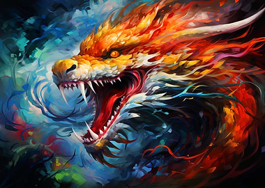 Dragon oil paint